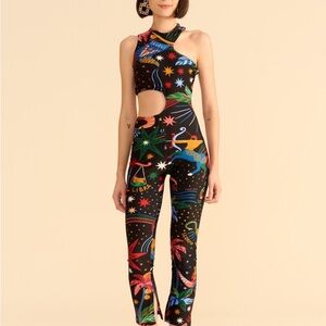 FARM Rio zodiac Lycra jumpsuit